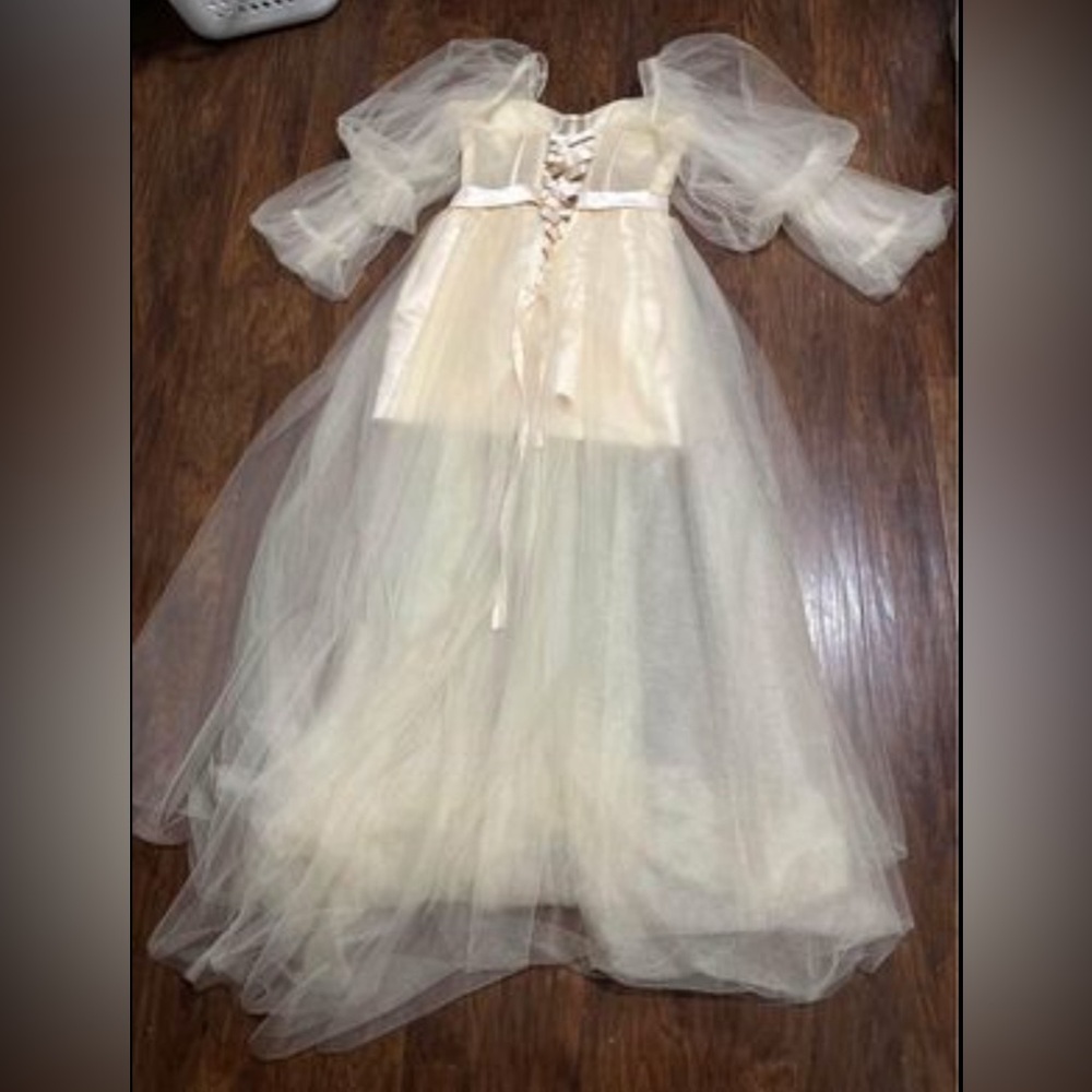 Tulle Dress Puffy Prom/Ball Gown, Long Sleeve Corset.